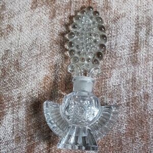 This is a vintage Fenton Hobnail glass perfume. Glass Art Sculpture